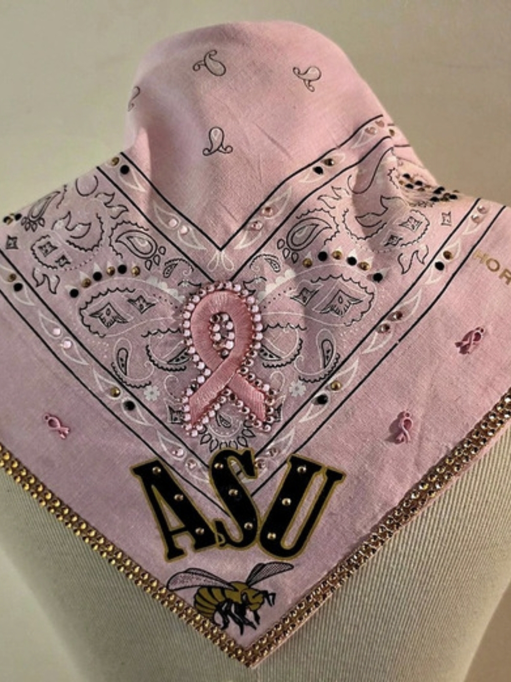 Alabama State Hornets Breast Cancer Awareness Bandana Like New